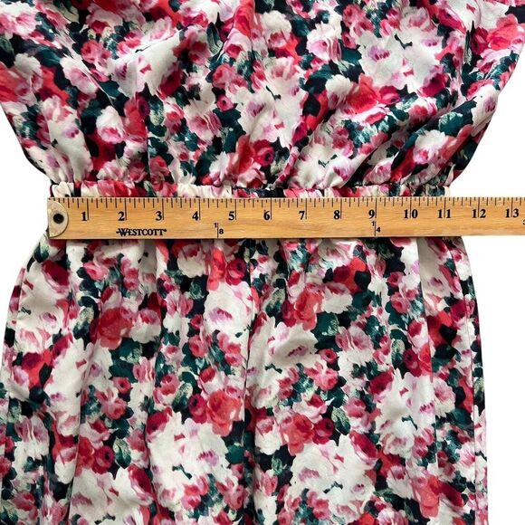 Forever 21 Women's‎ Size Small S Pink Multi Colored Floral Jumpsuit Sleeveless - Picture 7 of 8